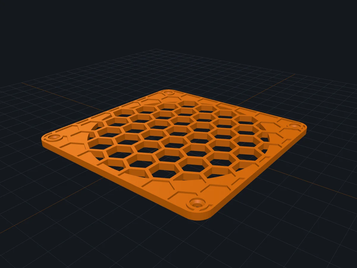 120mm Fan Hex Grid Grill