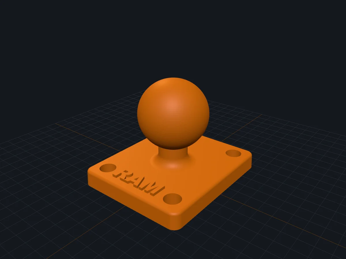 RAM 1" B-Size Ball Mount Base (Square)